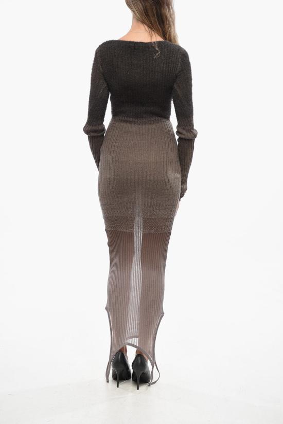  디 아티코 롱 원피스 247WCM173KMIX3 785 Marrone Grigio - THE ATTICO