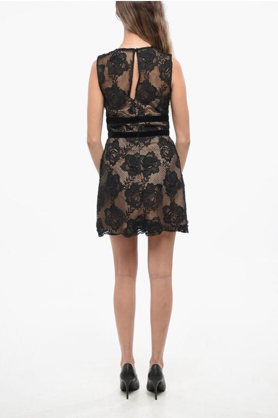  셀프 포트레이트 숏 원피스 AW24 017S B BLACK Black - SELF PORTRAIT