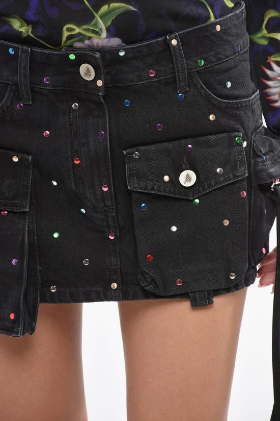  디 아티코 숏 스커트 247WCS136D075S 100 Black - THE ATTICO