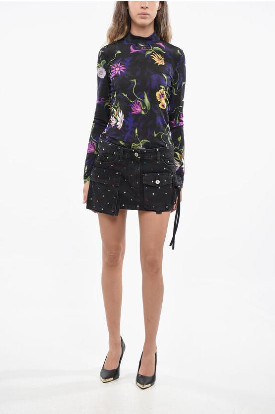  디 아티코 숏 스커트 247WCS136D075S 100 Black - THE ATTICO