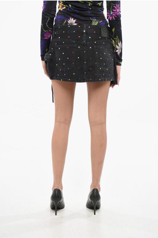  디 아티코 숏 스커트 247WCS136D075S 100 Black - THE ATTICO