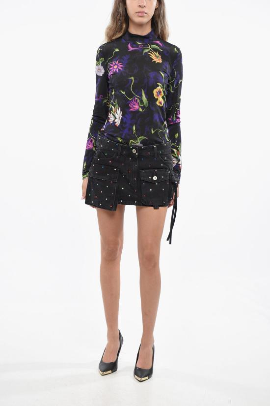  디 아티코 숏 스커트 247WCS136D075S 100 Black - THE ATTICO