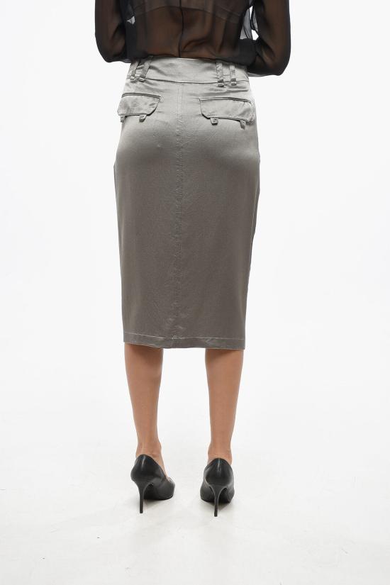  생로랑 롱 스커트 785399 Y001W 1295 Gray - SAINT LAURENT