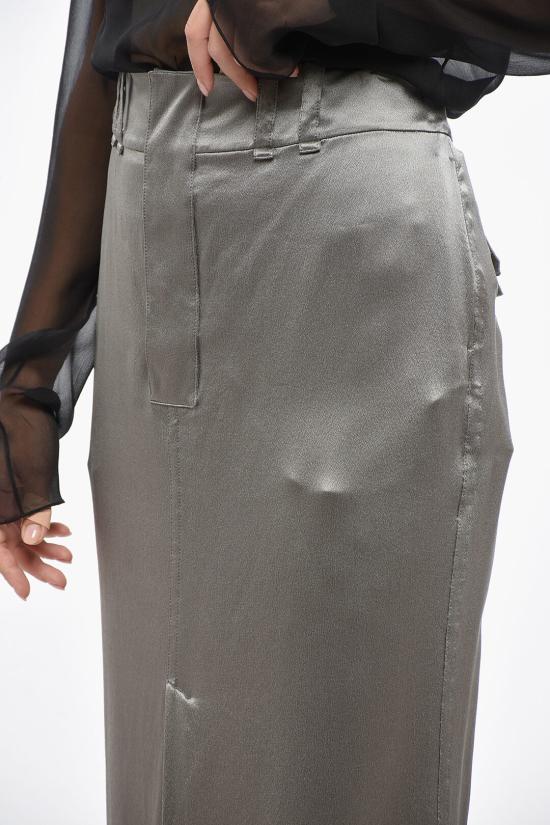  생로랑 롱 스커트 785399 Y001W 1295 Gray - SAINT LAURENT