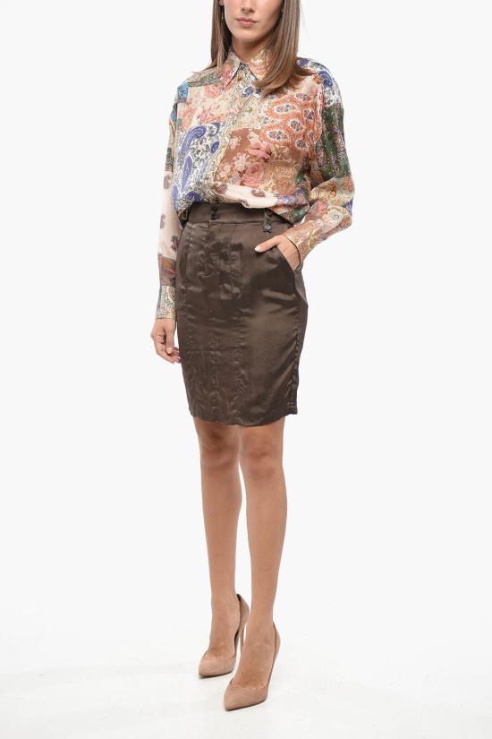  생로랑 롱 스커트 773304Y3I83 2178 Brown - SAINT LAURENT