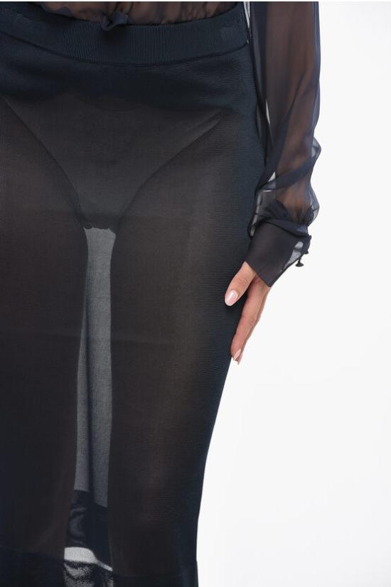  생로랑 롱 스커트 811119 Y75YK 4104 Blue - SAINT LAURENT