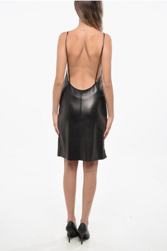  생로랑 숏 원피스 798731 YCOJ2 1000 Black - SAINT LAURENT