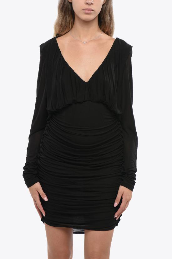  생로랑 숏 원피스 729749 Y5G98 1000 Black - SAINT LAURENT