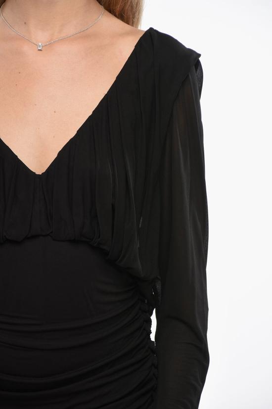  생로랑 숏 원피스 729749 Y5G98 1000 Black - SAINT LAURENT