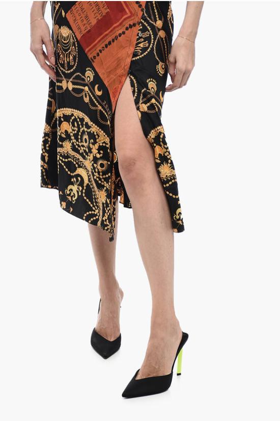  마린세르 롱 원피스 D183SS23WU 00 ORNAMENT JEWELRY BLACK Arancio Nero - MARINE SERRE