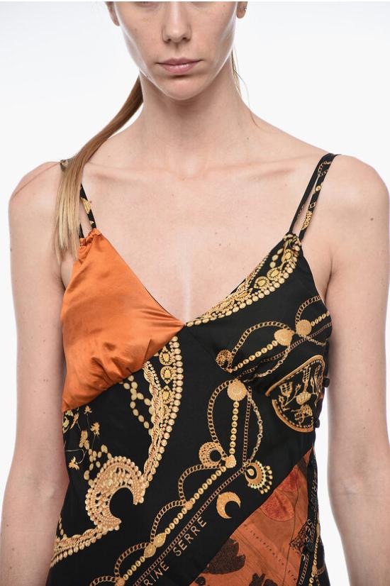  마린세르 롱 원피스 D183SS23WU 00 ORNAMENT JEWELRY BLACK Arancio Nero - MARINE SERRE