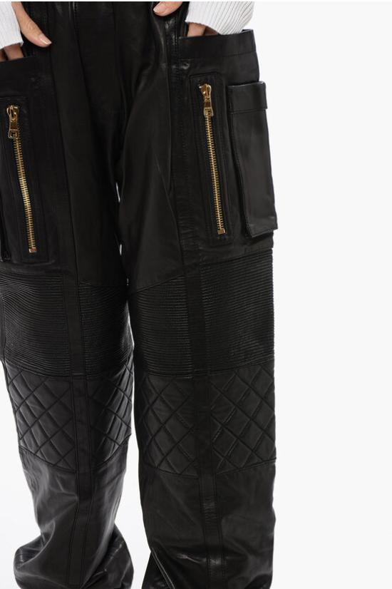  발망 스트레이트 팬츠 XF0QG015LB32 0PA Black - BALMAIN