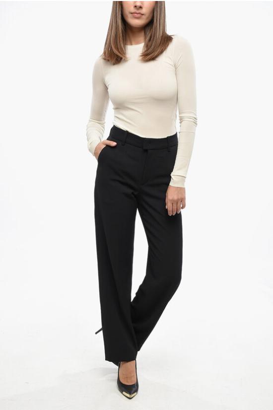  이자벨마랑 스트레이트 팬츠 PA0381FB B3F02I 01BK Black - ISABEL MARANT