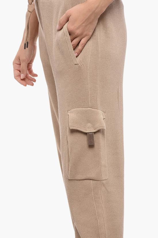  브루넬로 쿠치넬리 트레이닝/조거 팬츠 M19174299 C8642 Brown - BRUNELLO CUCINELLI