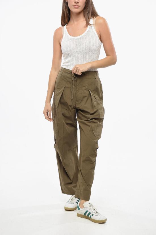  이자벨마랑 스트레이트 팬츠 PA0376FB B3C02E 67KI Green - ISABEL MARANT