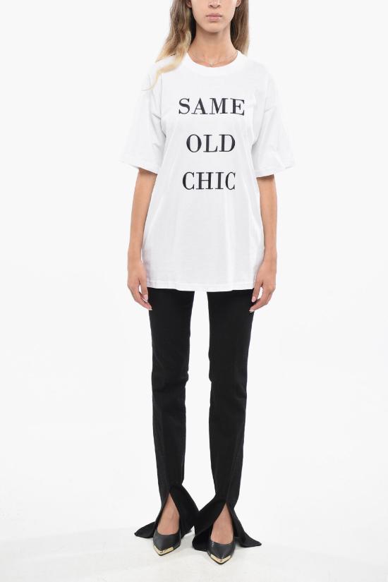  모스키노 반팔 티셔츠 J0710 5541 1001M Black White - MOSCHINO