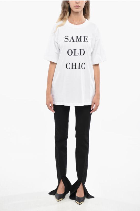  모스키노 반팔 티셔츠 J0710 5541 1001M Black White - MOSCHINO