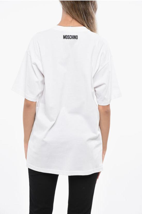  모스키노 반팔 티셔츠 J0710 5541 1001M Black White - MOSCHINO