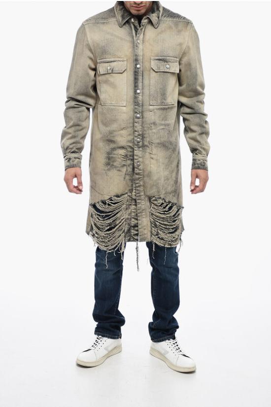  릭 오웬스 데님 셔츠 RR02C7705 DMPFR 58 Gray - RICK OWENS