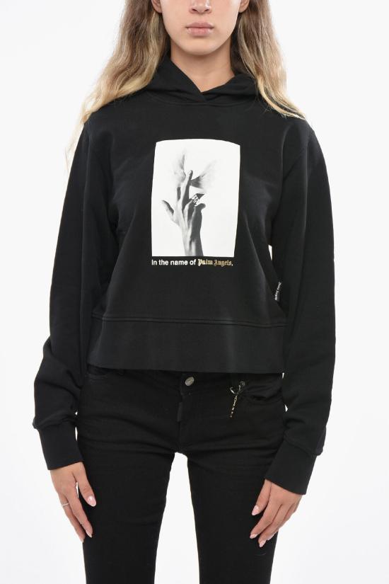  팜앤젤스 후드 티셔츠 PWBB069F23FLE0021001 Black