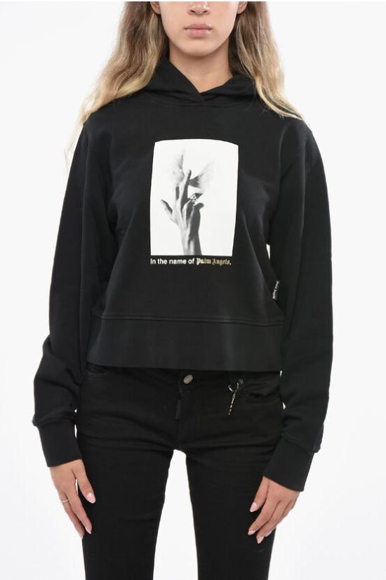  팜앤젤스 후드 티셔츠 PWBB069F23FLE0021001 Black