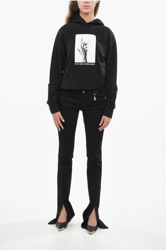  팜앤젤스 후드 티셔츠 PWBB069F23FLE0021001 Black - PALM ANGELS