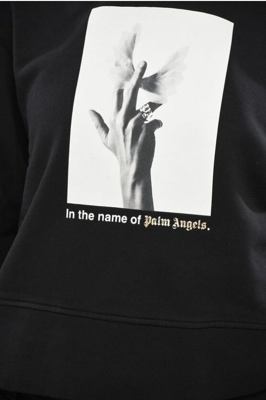  팜앤젤스 후드 티셔츠 PWBB069F23FLE0021001 Black - PALM ANGELS