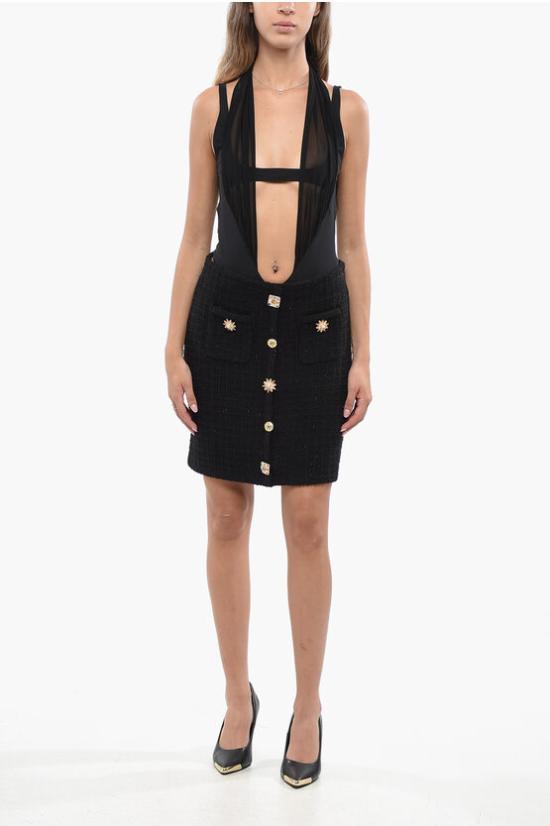  셀프 포트레이트 숏 스커트 PF24 128SK B BLACL Black - SELF PORTRAIT