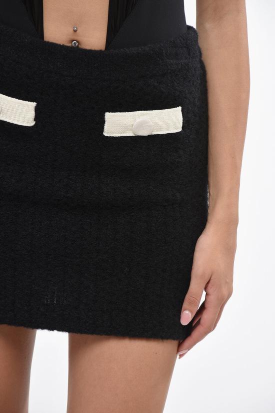  셀프 포트레이트 숏 스커트 AW24 074SK B BLACK Black - SELF PORTRAIT