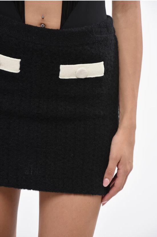  셀프 포트레이트 숏 스커트 AW24 074SK B BLACK Black - SELF PORTRAIT