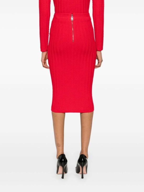  엘리자베타프랜치 미디 스커트 GK05B47E2CG5 Red - ELISABETTA FRANCHI