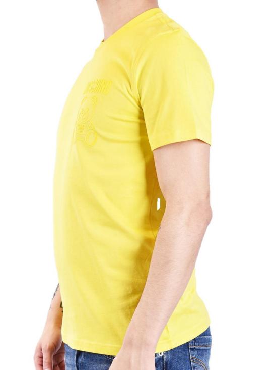 24FW 모스키노 반팔 티셔츠 073120411032 Yellow - MOSCHINO
