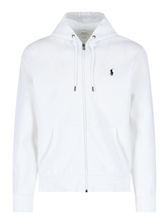  폴로 랄프로렌 더블 니트 후드 집업 710881517006 White