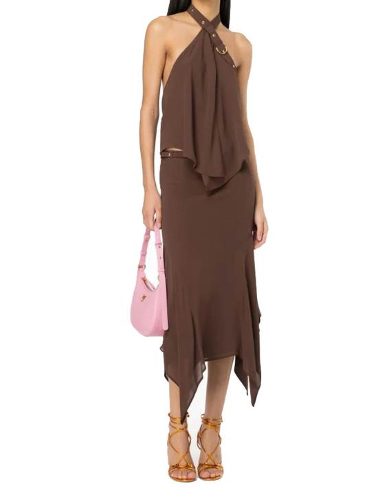  핑코 미디 스커트 103125A1O6L74 Brown - PINKO