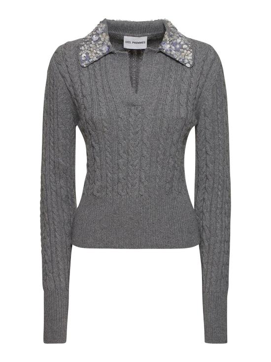  데 펨메스 긴팔 티셔츠 D707KWD0951 Grey