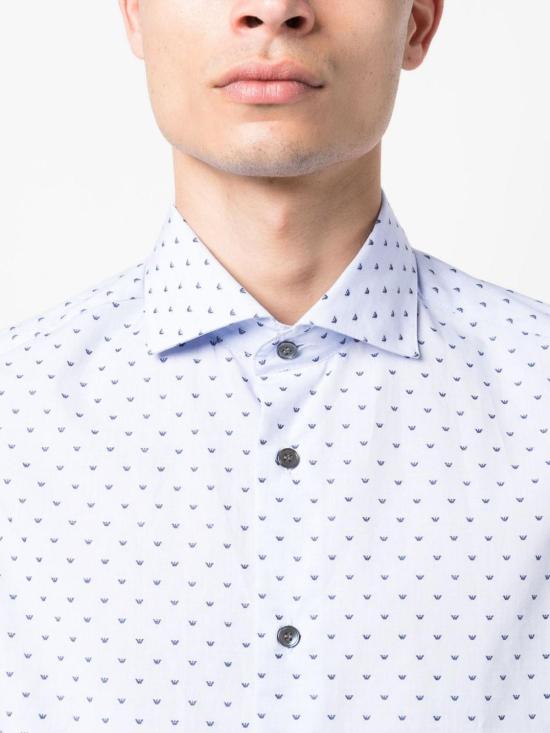  엠포리오 아르마니 긴팔 셔츠 3R1C861K0BZF747 Blue - EMPORIO ARMANI