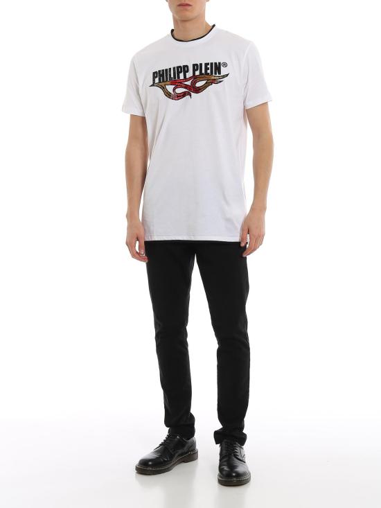  필립 플레인 반팔 티셔츠 F19CMTK3662PJY002N01 White - PHILIPP PLEIN