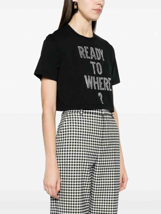 24FW 모스키노 반팔 티셔츠 071304411555 Black - MOSCHINO