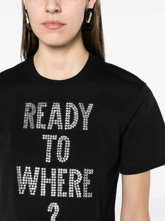 24FW 모스키노 반팔 티셔츠 071304411555 Black - MOSCHINO