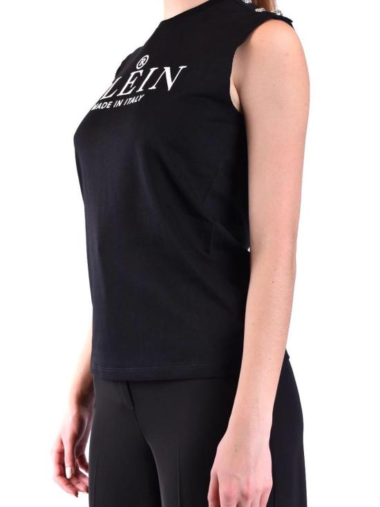  필립 플레인 민소매 티셔츠 SACCWTK2346PJO00202 Black - PHILIPP PLEIN
