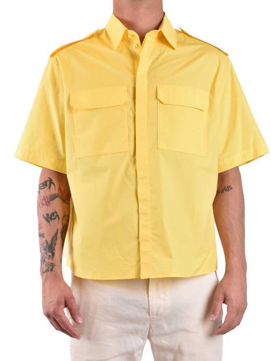  닐바렛 반팔 셔츠 MY60216AY038700N Yellow - NEIL BARRETT