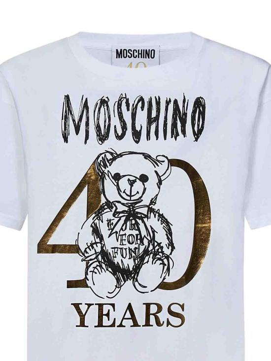 24FW 모스키노 반팔 티셔츠 070504411001 White - MOSCHINO