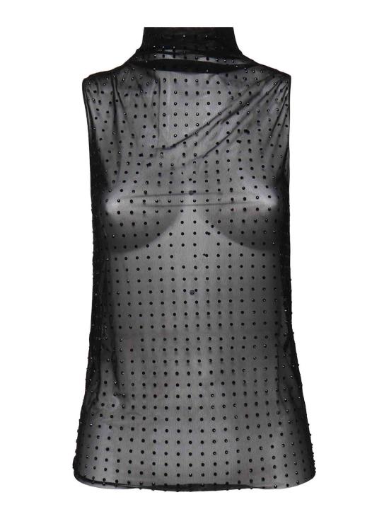 25FW 핑코 민소매 티셔츠 103913A220Z99 Black