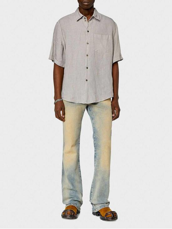 24FW 디젤 반팔 셔츠 A128540LIAL9BX Silver - DIESEL