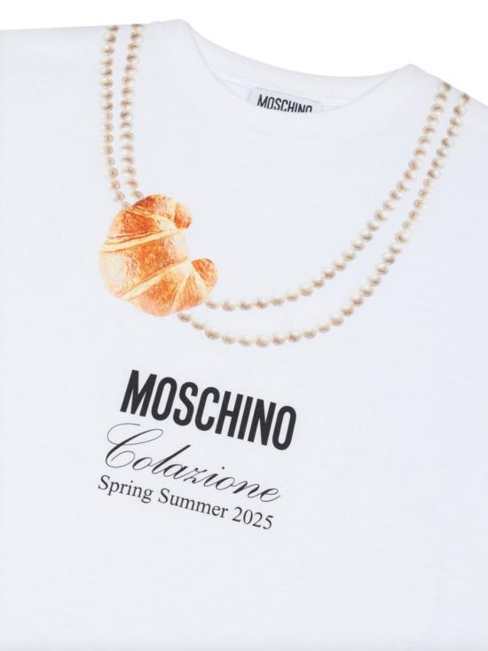25SS [키즈] 모스키노 티셔츠 HIM060K LAA0210101 WHITE - MOSCHINO