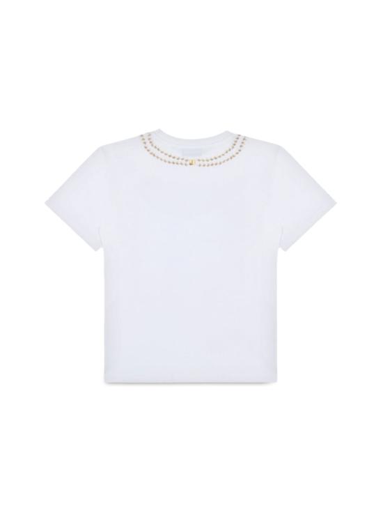 25SS [키즈] 모스키노 티셔츠 HIM060K LAA0210101 WHITE - MOSCHINO