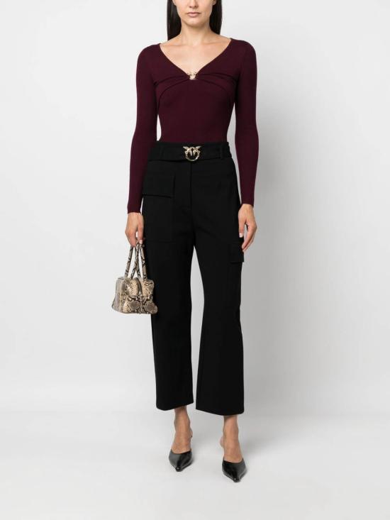  핑코 스트레이트 팬츠 101859A184Z99 Black - PINKO