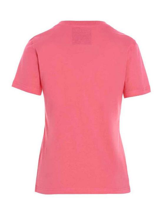  모스키노 반팔 티셔츠 070805413205 Fuchsia - MOSCHINO