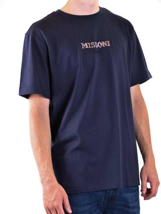  미소니 반팔 티셔츠 UC22SL03BJ00C7S75O Blue - MISSONI