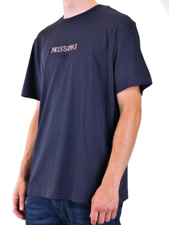  미소니 반팔 티셔츠 UC22SL03BJ00C7S75O Blue - MISSONI